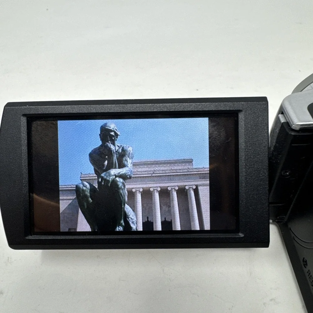 Sony Handycam DCR-SX63 16GB Camcorder Silver Bundle All Cords Memory Card & Case